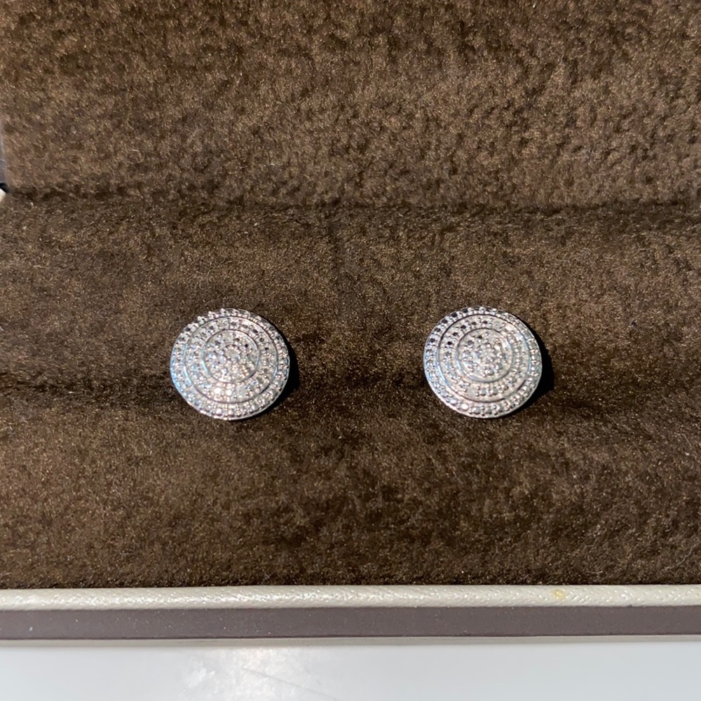 Silver stud earrings
